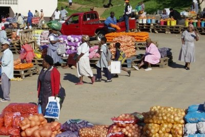 A market in Mbabane, Swaziland.