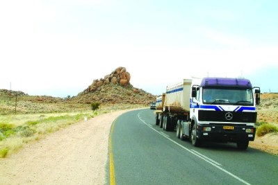 Trucking in Namibia.