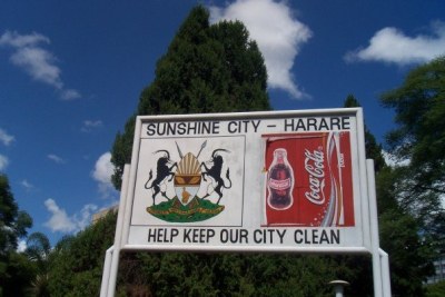 A sign in Zimbabwe