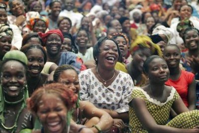 Women from all over Côte d'Ivoire gather to celebrate International Women's Day.