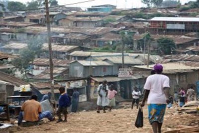 A Kenyan slum community, one of the continent's largest.