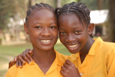 Schoolgirls in Liberia.