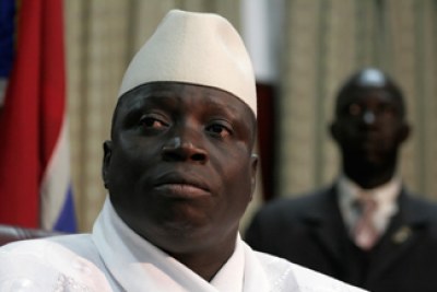 Gambian President Yahya Jammeh, shown in 2006 after his election to a third five-year term. (AP photo)