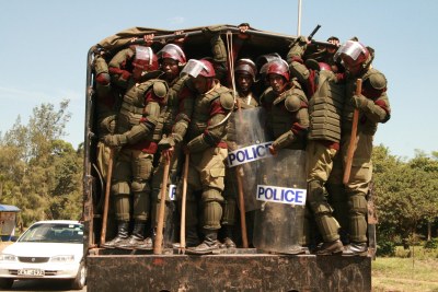 Kenyan anti-riot police.