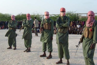 Members of the militant Al-Shabaab in southern Somalia (file photo).