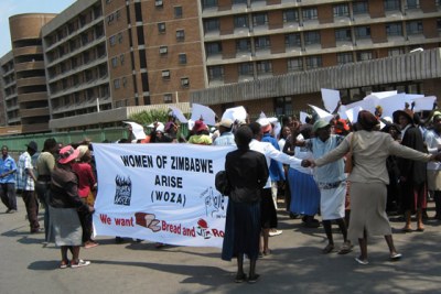 Women protest in Zimbabwe