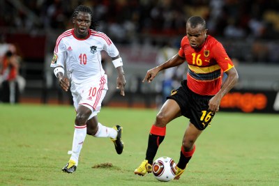 File Photo:Angola's Flavio in action.