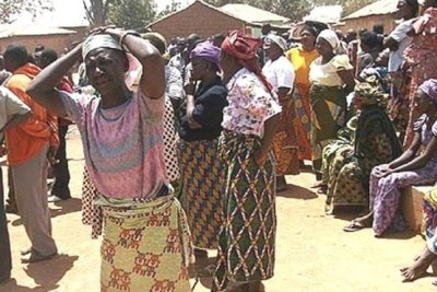 A woman wailing over the killings in Dogon Na Hauwa village in Jos.