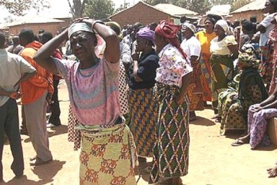 A woman wailing over the killings in Dogon Na Hauwa village in Jos.