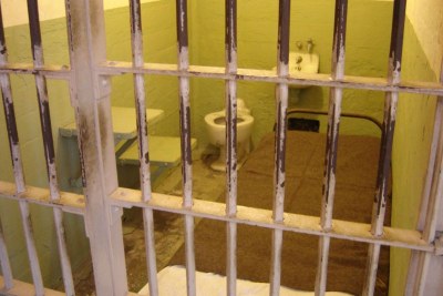 A prison cell.