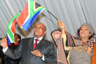 President Jacob Zuma and Gauteng Premier Nomvula Mokonyane.