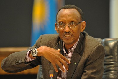 President Paul Kagame (file photo).