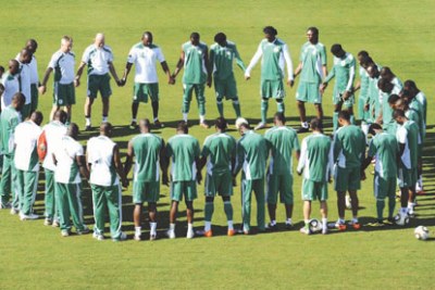 Eagles at a prayer session (file photo).