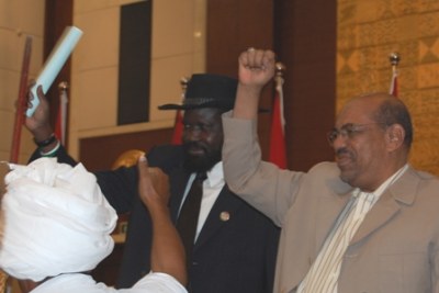President Omar al-Bashir (right): The president is accused of war crimes, crimes against humanity and genocide committed in Darfur.