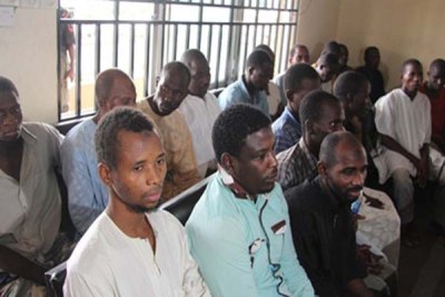 Suspected members of Boko Haram on trial.