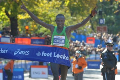Geoffrey Mutai wins ING New York Marathon 2011.