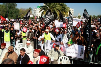 Protesters calls for Sharia law (file photo).