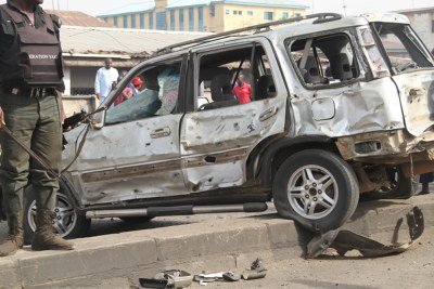 A car affected by an explosion (file photo).