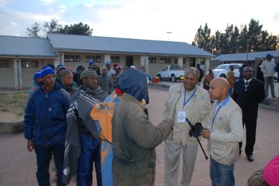 Observers at a polling station in Maseru Lesotho in 2012 (file photo).