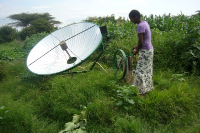 Solar powered pumps like this one in Ethiopia are good option when other sources of power are not available.