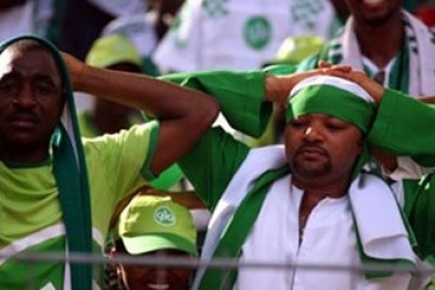 Disappointed Nigeria's Super Eagles fans (file photo).