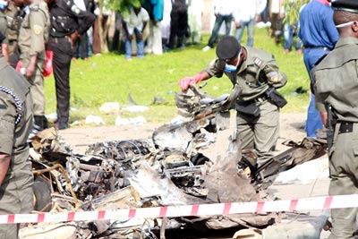 Scene of Independence day attacks by Boko Haram