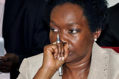 Maria Kiwanuka, Minister of Finance and Economic Development suspends cash payments to the government over fraud.