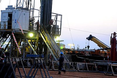Ugandan oil platform (file photo).