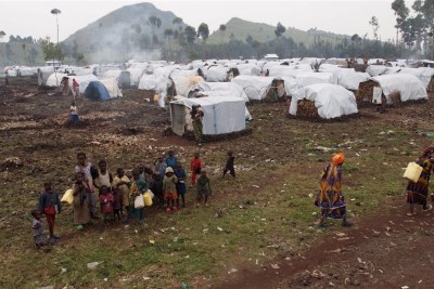 A camp for displaced people.