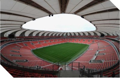 Le stade Nelson Mandela de Port Elizabeth, l'un des cinq sites devant accueillir les matches de la CAN 2013