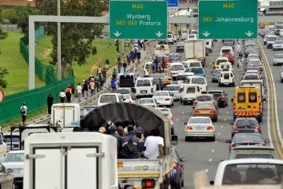Traffic in Johannesburg, South Africa (file photo).