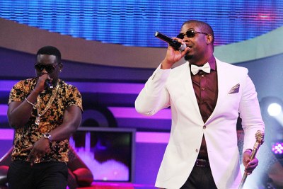 Wande Coal and Don Jazzy performing together (file photo).
