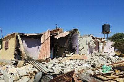 Les restes de Marwa domestique détruit à Nord le Sinaï