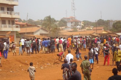 Manifestation contre les délestages d'électricité en Guinée