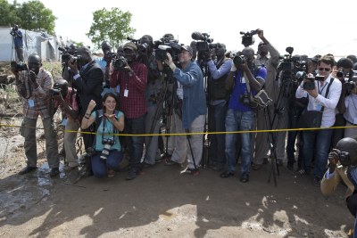 Photo journalists in South Sudan (file photo).