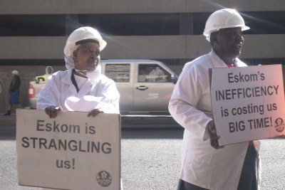 Protesters gathered outside Eskom offices (file photo).