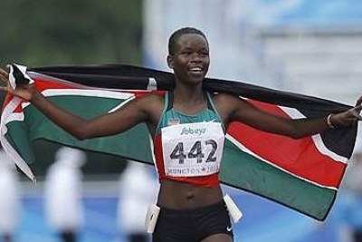 Purity Cherotich Kirui wins the women's 3,000 metres steeplechase at the commonwealth games in Glasgow, Scotland.