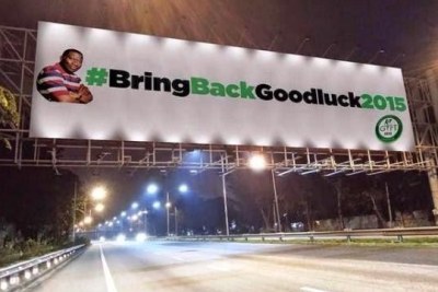 #BringBackGoodluck banner.