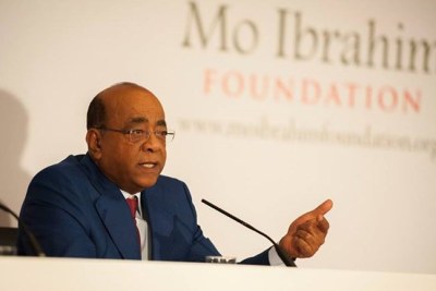 Mo Ibrahim lors de la publication de l'Indice Ibrahim pour le Gouvernance Africaine, le lundi 29 septembre 2014