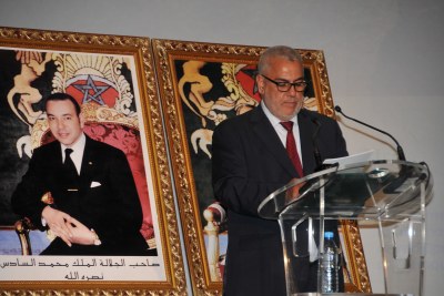 Le Premier ministre marocain, Abdelilah Benkirane, adressant un message de bienvenue aux invités.