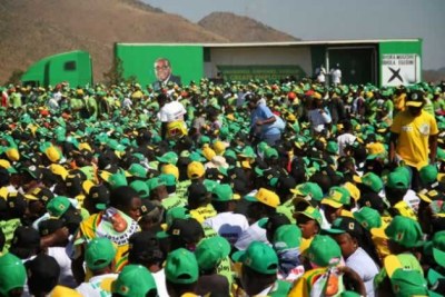 Zanu-PF supporters gather for the congress in Harare