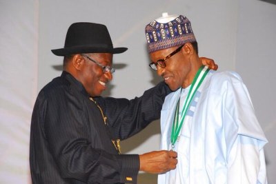 President Goodluck Jonathan and General Muhammed Buhari of the opposition APC.