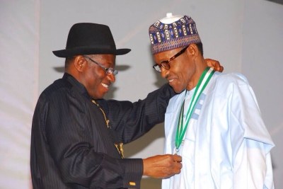 President Goodluck Jonathan and General Muhammed Buhari of the opposition APC.
