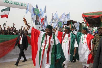 Goodluck Jonathan campaign for his re-election in Katsina (file photo).
