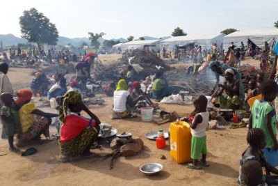 Nigerian refugees at the Minawao camp in Cameroon's Far North region.