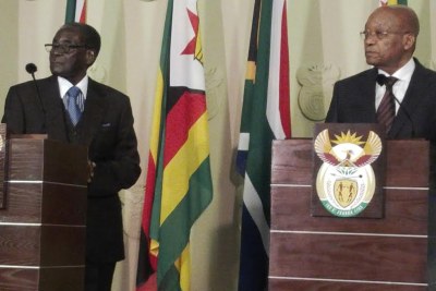 President Robert Mugabe and Jacob Zuma.