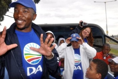 Mmusi Maimane, seen on the campaign trail, has been elected leader of South Africa's Democratic Alliance, which as the second biggest party is the Official Opposition in Parliament.
