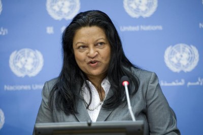 La Rapporteuse spéciale des Nations Unies sur la situation des droits de l’homme en Érythrée, Sheila B. Keetharuth.