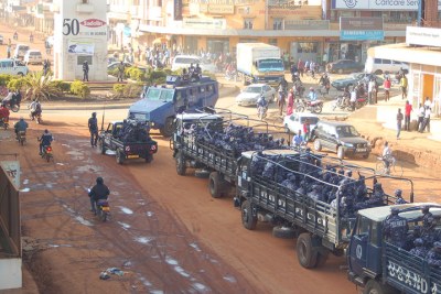 Heavy police deployment in Mbale Uganda