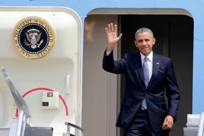 President Obama arrives in Addis.